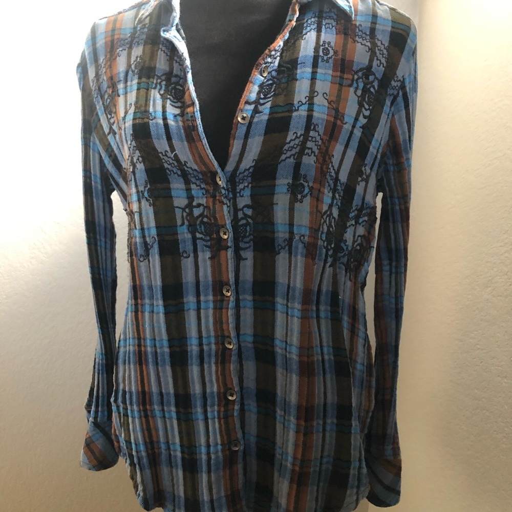 Free people embroidered shirt